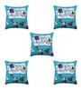 Multicolor Polyester Christmas Special 16x16 inches Cushion Covers (Pack of 5)