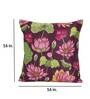 Black & Red Floral Polyester 16 x 16 Inches Cushion Covers (Set of 5)