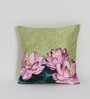 Black & Red Floral Polyester 16 x 16 Inches Cushion Covers (Set of 5)