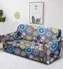 Multicolor Traditional Polyester 91x73 Inches 3 Seater Sofa Cover
