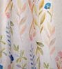 Multicolor Polyester Floral 5ft Room Darkening Eyelet Window Curtains (2 Pc)