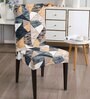 Multicolor Polyester Geometric Stretchable Chair Covers (Pack of 4)