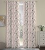 Multicolor Polyester Abstract 9ft Semisheer Eyelet (2 pc) Long Door Curtains