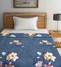 Blue Polyester 350 Heavy Winter Single Bed Comforter