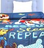 Blue Polyester Kids Printed Single Bed Comforter