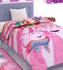 Pink Polyester Kids Printed Single Bed Comforter