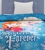 Blue Polyester Kids Printed Single Bed Comforter