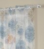Multicolor Polyester Solids 5ft Sheer Eyelet (2 pc) Window Curtains