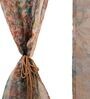 Multicolor Traditional Polyester 8 Ft Sheer Rod Pocket Door Curtain