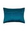 Green Polyester Striped 12X18 Inches Cushion Cover