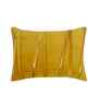 Yellow Polyester Striped 12X18 Inches Cushion Cover