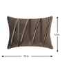 Brown Polyester Striped 12X18 Inches Cushion Cover