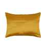 Yellow Polyester Striped 12X18 Inches Cushion Cover