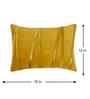 Yellow Polyester Striped 12X18 Inches Cushion Cover