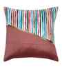 Multicolor Polyester Striped 16X16 Inches Cushion Covers (Pack of 2)