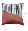 Multicolor Polyester Striped 16X16 Inches Cushion Covers (Pack of 2)