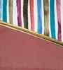 Multicolor Polyester Striped 16X16 Inches Cushion Covers (Pack of 2)