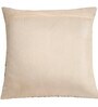 Golden Textured Polyester 16 x 16 Inch Cushion Cover (Set of 2)