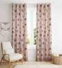 Beige Polyester Traditional 7 Ft Light Filtering Eyelet 1 Curtain