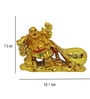 Multicolor Polyresin Laughing Buddha Pulling Potli Decorative Showpiece (7.5 cm)