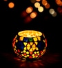Multicolour Glass Table Tealight Holder
