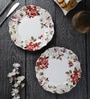 Multicolor Oriana Floral Ceramic Dinner Plates