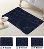 Marble Pattern Printed Rubber 22x14 Inches Anti Skid Bath Mat