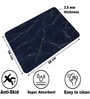Marble Pattern Printed Rubber 22x14 Inches Anti Skid Bath Mat