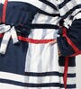 Multicolor Printed Woolen Women Bath Robe With Belt (3XL)