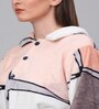 Multicolor Printed Woolen Women Bath Robe With Belt (XL)