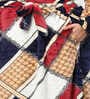 Multicolor Geometric Woolen Women Bath Robe With Belt (XXL)