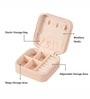Multicolor PU Leather Travel Jewelry Organizer Box (Peach & Blue Assorted)