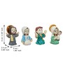 Multicolor Resin Christmas Nativity Crib Set (Set of 4)