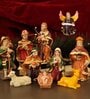 Multicolor Resin Christmas Nativity Crib Set