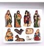 Multicolor Resin Christmas Nativity Crib Set