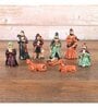 Multicolor Resin Christmas Nativity Crib Set