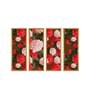 Roses Multicolour Canvas Framed Art Panel Set of 4