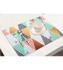 Magic Triangle (18x12) Multicolor Rubber (Set of 6) Placemat