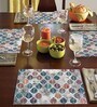 Magic Zig Zag (18x12) Multicolor Rubber (Set of 4) Placemat