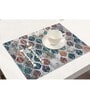 Magic Zig Zag (18x12) Multicolor Rubber (Set of 4) Placemat