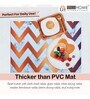 Zig Zag Magic (18x12) White & Brown Rubber (Set of 5) Table Linen Set