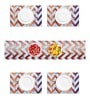 Zig Zag Magic (18x12) White & Brown Rubber (Set of 5) Table Linen Set