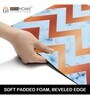 Zig Zag Magic (18x12) White & Brown Rubber (Set of 5) Table Linen Set
