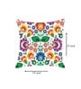 Multicolor Satin Floral 16x16 inches Cushion Covers (Pack of 2)
