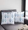 Multicolor Satin Abstract 16x16 inches Cushion Covers (Pack of 2)