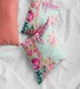 Multicolor Satin Abstract 16x16 inches Cushion Covers (Pack of 2)