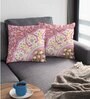 Multicolor Satin Abstract 16x16 inches Cushion Covers (Pack of 2)