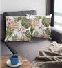 Multicolor Satin Floral 16x16 inches Cushion Covers (Pack of 2)