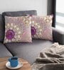 Multicolor Satin Abstract 16x16 inches Cushion Covers (Pack of 2)