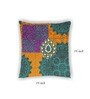Multicolor Satin Ethnic motif 16x16 inches Cushion Covers (Pack of 2)